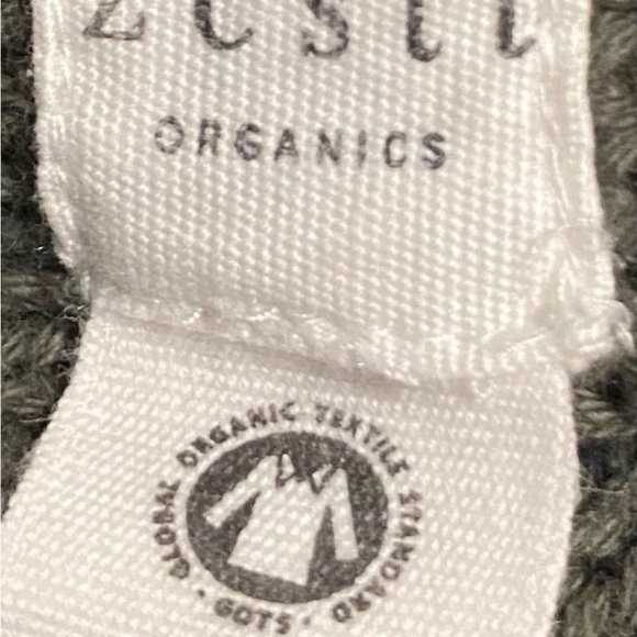 Zestt Women's Organic Cotton Gray Knit Sweater Button Side Cardigan One Size - Picture 7 of 13